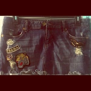 Denim skirt🌈Stradivarius